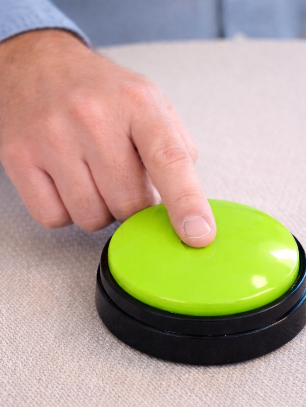 Recordable Talking Buzzer for Live Shows and or Family Games in Green